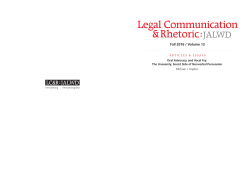 Oral Advocacy and Vocal Fry