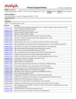 PSN004956u - Avaya Session Border Controller for