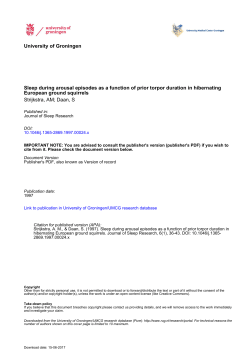 Sleep during arousal episodes as a function of prior torpor duration