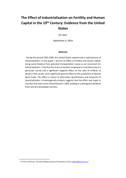 The Effect of Industrialization on Fertility and Human Capital in the