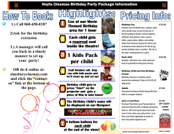 1 3 4 2 5 6 7 1 Kids Pack per child