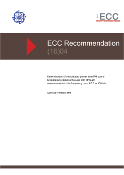 Measurements 87.5-108 MHz - ECO Documentation Database