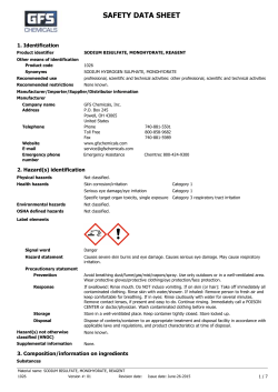 MSDS - GFS Chemicals