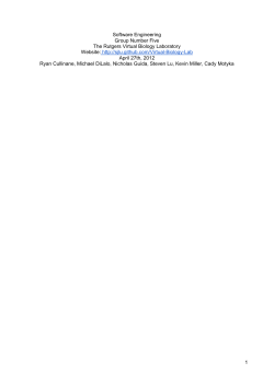 Project report #3 (final), group #5, Spring 2012