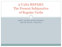 The present subjunctive