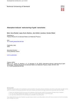 Adsorption-induced restructuring of gold nanochains