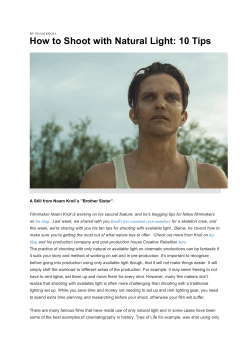 How to Shoot with Natural Light: 10 Tips