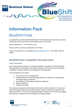 BlueShift Business Case Competition finals information pack