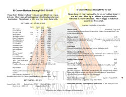 El Charro Mexican Dining FOOD TO GO!