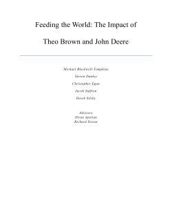 Feeding the World: The Impact of Theo Brown and John Deere
