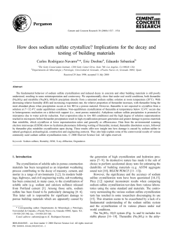How does sodium sulfate crystallize?