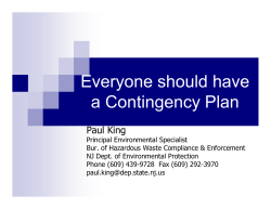 Everyone should have a Contingency Plan
