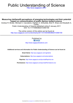 Public Understanding of Science