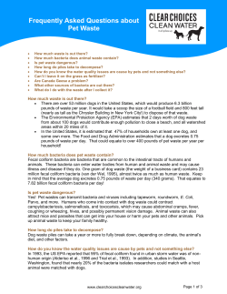 Frequently Asked Questions about Pet Waste