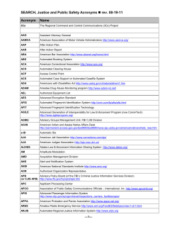 SEARCH, Justice and Public Safety Acronyms rev. 08