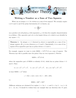 Writing a Number as a Sum of Two Squares
