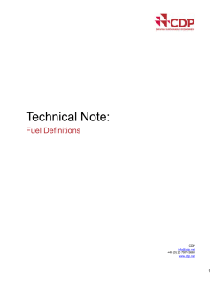 CDP Technical note: fuel definitions 2014