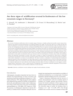 Are there signs of acidification reversal in freshwaters of the low