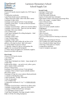 Larimore Supply List - Hazelwood School District