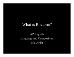 What is Rhetoric?
