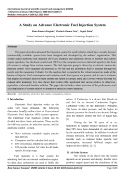 A Study on Advance Electronic Fuel Injection System