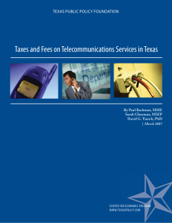 Taxes and Fees on Telecommunications Services in Texas