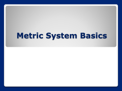 Metric System Basics