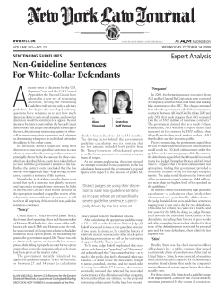 Non-Guideline Sentences For White-Collar Defendants