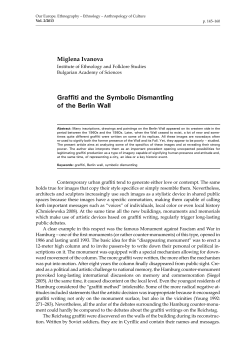 Graffiti and the Symbolic Dismantling of the Berlin Wall