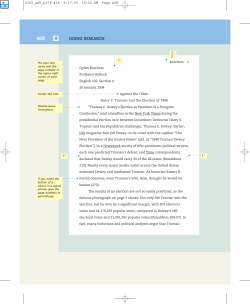 Harry S. Truman and the Election of 1948