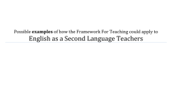 Examples for English as a Second Language Teachers