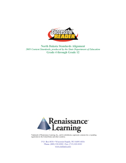 North Dakota Standards Alignment Grade 4 through