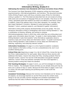 Informative Writing, Grades K-2