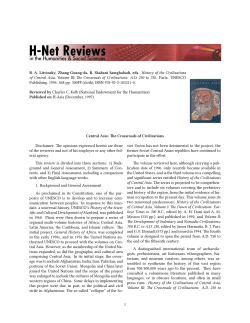 Central Asia: The Crossroads of Civilizations - H-Net
