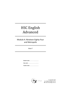 HSC English Advanced