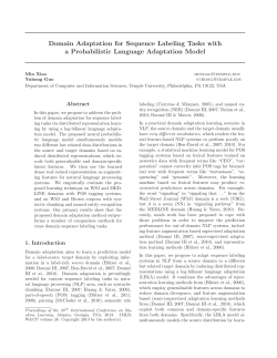Domain Adaptation for Sequence Labeling Tasks with a