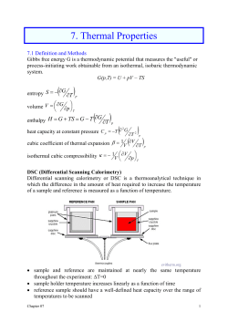 7. Thermal Properties ( )