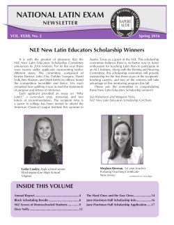 Spring - The National Latin Exam
