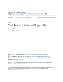 The Inheritance of Sizes and Shapes in Plants
