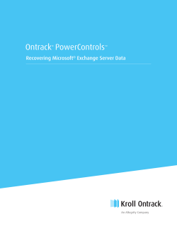 Recovering Microsoft® Exchange Server Data