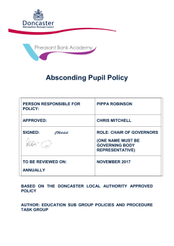 Absconding Policy - Pheasant Bank Academy