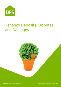 A Guide to Tenancy Deposit disputes and damages