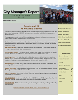 City Manager`s Report - City of Huntington Beach