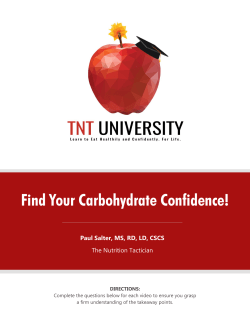 Find Your Carbohydrate Confidence!