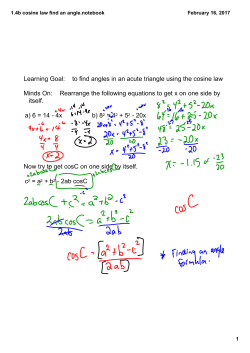 1.4b cosine law find an angle.notebook