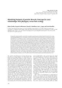Identifying hotspots of parasite diversity from