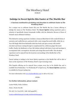 Indulge in Sweet Spirits this Easter at The Marble Bar