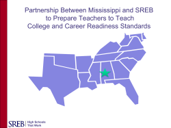 SREB Mississippi Design Collaborative September 2016