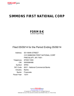 simmons first national corp