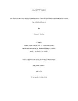 The Prognostic Accuracy of Suggested Predictors of Failure of